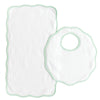 Bib & Burp Set - Green Stripe