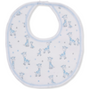 Just Giraffes Printed Bib - Light Blue