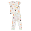 Baby and Kids' Sushi Short Sleeve Loungewear Set - Green