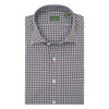 Spread Collar Sport Shirt - Heather Sky/Brolive Gingham Poplin - FINAL SALE