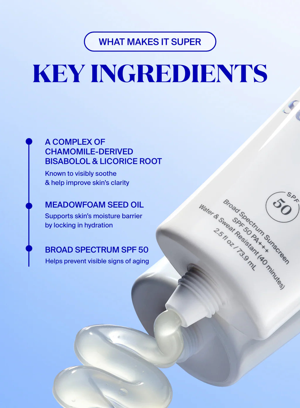 Supergoop’s Unseen Sunscreen SPF 40 is a weightless, invisible sunscreen and makeup primer with broad-spectrum protection, featuring chamomile, bisabolol, licorice root, and meadowfoam seed oil.