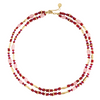 Milos Beaded Necklace - Double Lilac