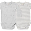 Baby Jersey Bodysuit 2-Pack - Squirrel/Cloud Stripe