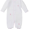 Baby Teddy Bear Time Footie with Hand Emb. - Pink