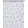 Teddy Bear Time Burp Cloth - Light Blue