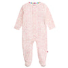 Baby' Heards of Feather Modal Footie - Pink