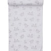 Springtime Bunny Fun Blanket - Silver