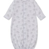 Baby Sweet Sheep Convertible Gown - Silver