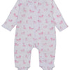 Baby Puppy Paws Zip Footie - Pink