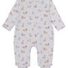 Baby Puppy Paws Zip Footie - Brown