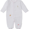 Baby' Safari Wild Footie with Hand Emb. - White/Silver