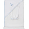 Giraffe Grace Hooded Towel & Mitt Set - Light Blue