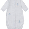 Baby Giraffe Grace Dotted Convertible Gown - Light Blue