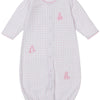 Baby Giraffe Grace Dotted Convertible Gown - Pink