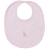 Safari Wild Hand Emb. Bib - Pink
