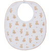 Teddy Bear Time Printed Bib - Brown