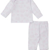 Baby Cheerful Good Night Printed Footed Pant Set - Pink