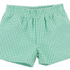 Baby Boys' and Boys' Sheffield Shorts - Gibson Island Green Mini Gingham