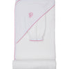 Sweet Sheep Hooded Towel with Mitt - White/Pink