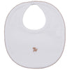 Premier Puppy Paws Hand Emb. Striped Bib - Brown