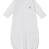 Baby Premier Noah's Ark Convertible Gown with Hand Emb. - White/Blue