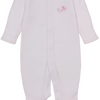 Baby Premier Puppy Paws Hand Emb. Striped Footie - Pink