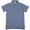 Baby Boys' Prim and Proper Short Sleeve Polo Onesie - Sumner County Stripe/Nantucket Navy