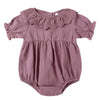 Baby Girls' Collared Romper - Mulberry