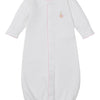 Baby Premier Noah's Ark Convertible Gown with Hand Emb. - White/Pink