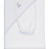 Just Giraffes Hooded Towel & Mitt Set - White/Light Blue