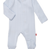 Baby Love Lines Pointelle Footie - Blue