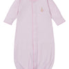 Baby Premier Noah's Ark Convertible Gown with Hand Emb. - Pink