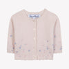 Baby Girls' and Girls' Emeraude Embrodery Floral Cardigan - Pale Pink