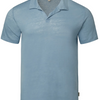 Shaun Linen Polo - Dusty Blue