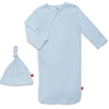 Baby Love Lines Gown + Hat Set - Blue