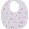 Puppy Paws Printed Bib - Pink