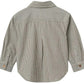 Back view of the Baby Boys’ and Boys’ Checkered Classic Shirt by Copenhagen Colors, featuring long sleeves, brown cuff buttons, and a green and white check pattern.