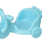 A simple, stylized tricycle made of light blue plastic with three wheels and a wide seat—sized just right for the Calico Critters Persian Cat Twins to take a playful ride together.