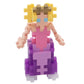 The Plus Plus Tube - Princess features a pixelated princess with yellow hair, a pink top, and a purple skirt, made from interlocking plastic blocks—ideal for creative play and developing fine motor skills.
