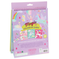 Introducing the Floss and Rock Fantasy Easel Watercard and Pen: a spiral-bound, portable kids art set featuring colorful illustrations of unicorns and rainbows. This set includes 6 reusable coloring cards and a magic water pen for endless creative fun.
