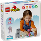 A young girl plays with LEGO® DUPLO® Elsa & Bruni in the Enchanted Forest by Legos - Toyhouse, a set that encourages confidence, imagination, and social skills.