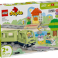 The LEGO® DUPLO® Interactive Adventure Train by Legos - Toyhouse includes 57 pieces, train, track, figures, house, animals, and accessories for ages 2+, plus light and sound features.