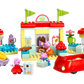 The LEGO® DUPLO® Peppa Pig Supermarket by Legos - Toyhouse lets preschoolers join Peppa in a grocery store scene with a red car, shopping cart, fruit, vegetables, and fun supermarket accessories.
