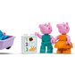 The LEGO® DUPLO® Peppa Pig Supermarket from Legos - Toyhouse includes four figures, a wheelbarrow, number board, and bananas—perfect for preschoolers to enjoy supermarket play.