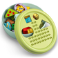 The LEGO® DUPLO® Shape Sorter: Puppy House by Legos - Toyhouse is a round, light green container with colorful blocks, including puppy, bone, and apple designs—ideal for developing fine motor skills in young children.