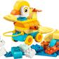 The LEGO® DUPLO® 3in1 Animals on Wheels by Legos - Toyhouse features colorful, wheeled animal toys and loose bricks in blue, white, orange, and yellow—perfect for toddlers who love playful animal adventures.