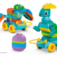 The Legos - Toyhouse LEGO® DUPLO® 3in1 Dinosaurs on Wheels set includes large interlocking bricks to build two colorful toy dinosaurs with wheels, a ring, and an egg shape. Only one dinosaur can be built at a time.