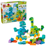 The LEGO® DUPLO® 3in1 Dinosaurs on Wheels by Legos - Toyhouse lets toddlers build two rolling dinos with colorful blocks, a storage box, and loose pieces for endless creative play.