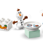 LEGO® DUPLO® Anna and Elsa's Frozen Castle Party by Legos - Toyhouse lets toddlers create magical Frozen scenes with figures of Anna in bed, Olaf, a reindeer, plus a decorated plate and food block for imaginative play.