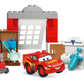 The Legos - Toyhouse LEGO® DUPLO® McQueen's Visit to Doc's Garage playset includes a buildable Lightning McQueen race car, garage backdrop, workbench, medical tools, and fun repair and medical station accessories for toddlers.